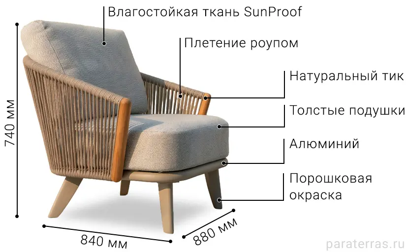 Садовое кресло SERINA